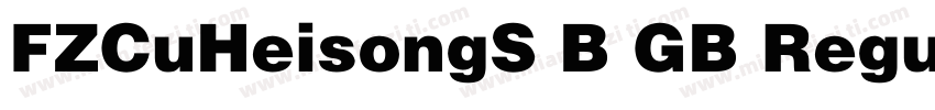 FZCuHeisongS B GB Regular字体转换